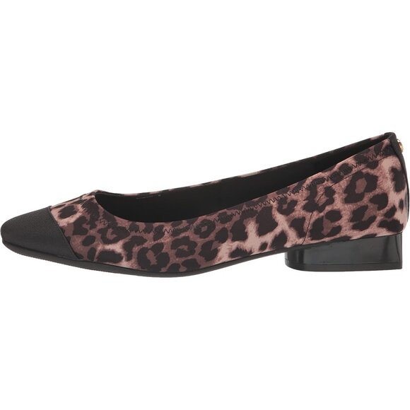 Anne Klein Womens Leopard LeatherClosed Pointed ToePull-On Carlie Ballet Flat - Picture 8 of 8
